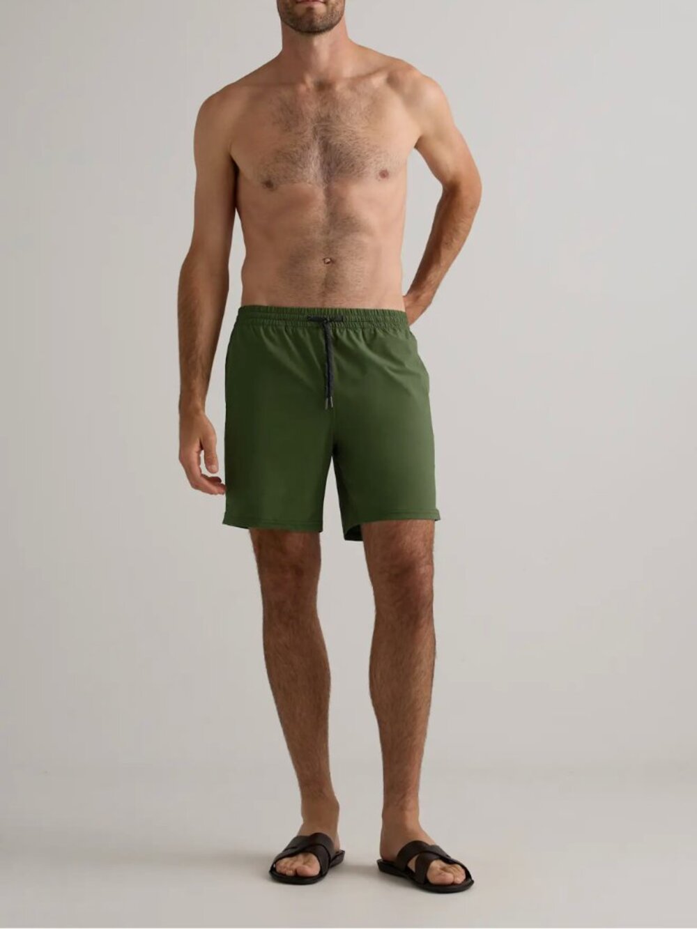 Quince Italian Swim Trunks Green Shorts Resort Summer Mesh Lined Mens Medium NWT